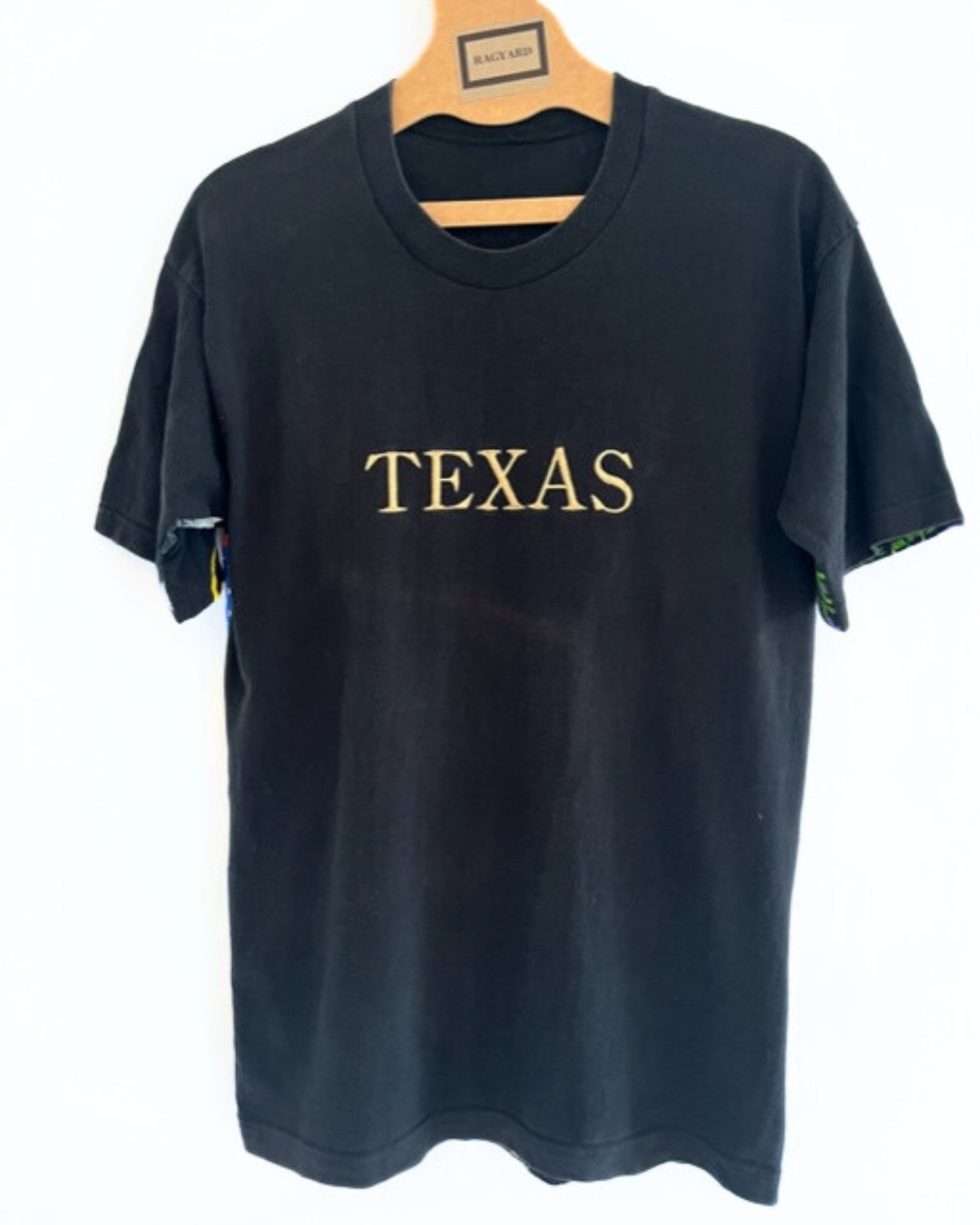 Vintage TEXAS T-shirt with Patchwork band tee back