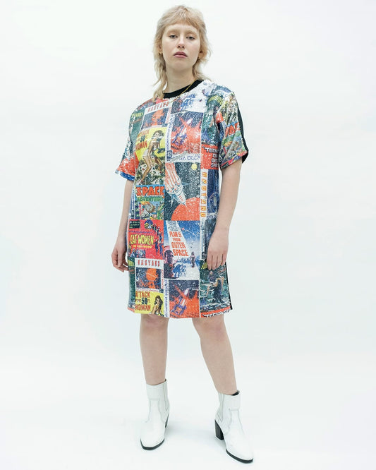 Sci Fi Poster Sequin Dress