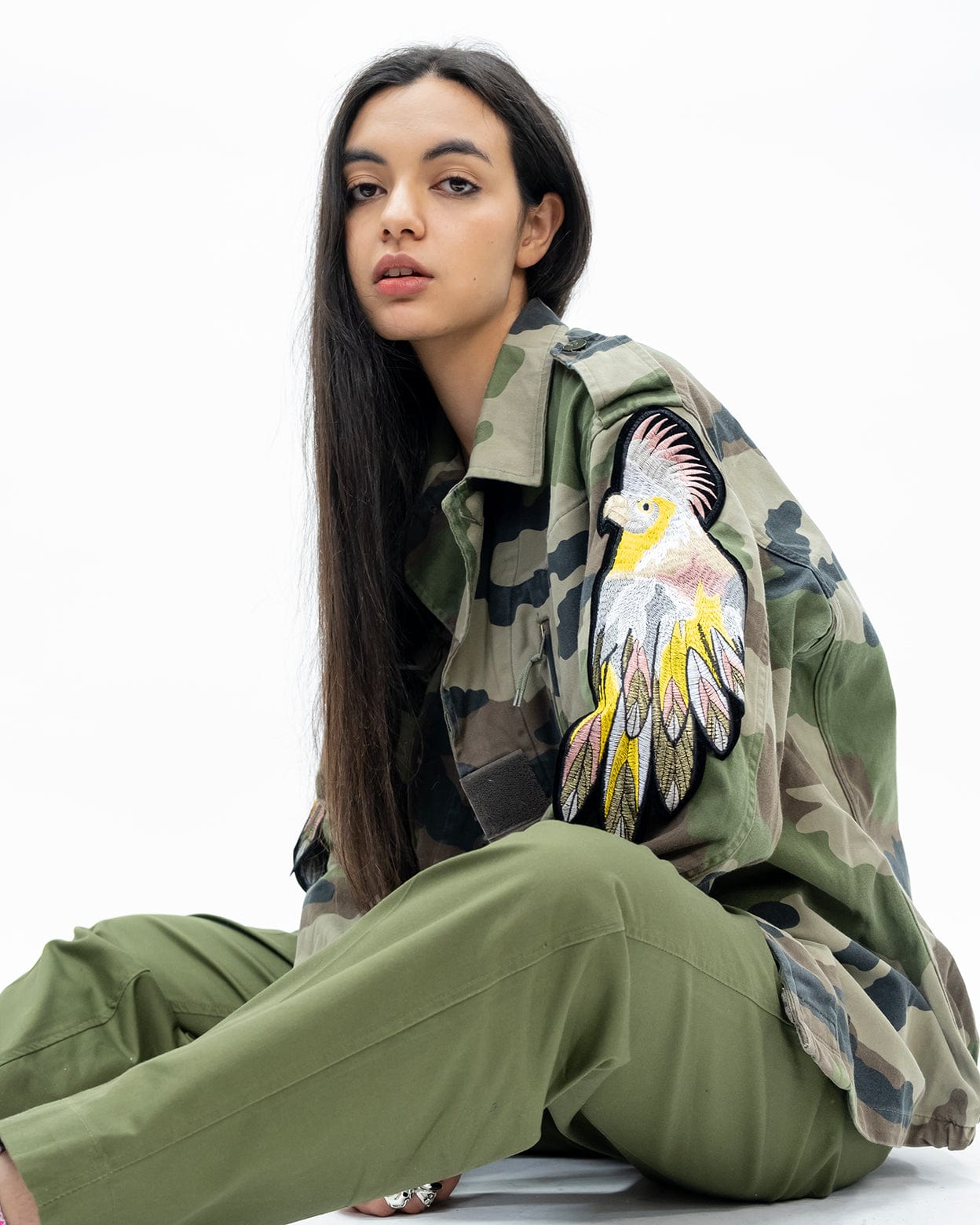 Evergreen - Camo Parrot Patch F2 Jacket