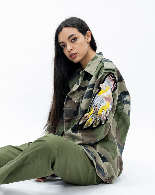 Evergreen - Camo Parrot Patch F2 Jacket